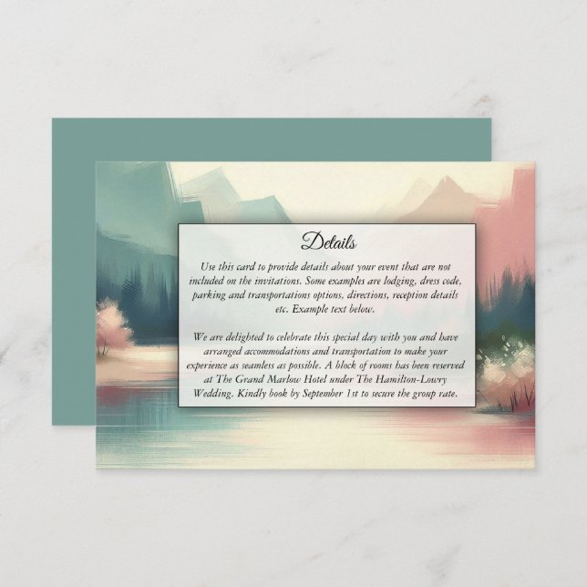 Soft Echoes of the Mountains Enclosure Card (Front/Back)