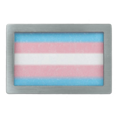 Soft_Edged Transgender Pride Flag Colors Stripes Belt Buckle
