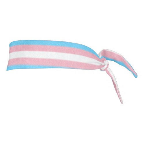 Soft_Edged Transgender Pride Flag Colors Stripes Tie Headband