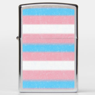 Soft-Edged Transgender Pride Flag Colors Stripes Zippo Lighter