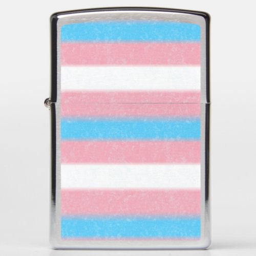 Soft_Edged Transgender Pride Flag Colors Stripes Zippo Lighter