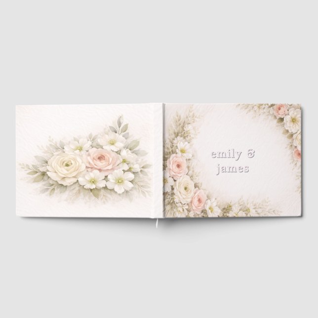 Soft Editorial Botanical Wedding Guest Book (Full)