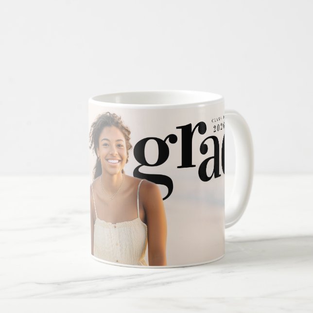 Soft Editorial Grad PhotoPop Graduation Coffee Mug (Front Right)