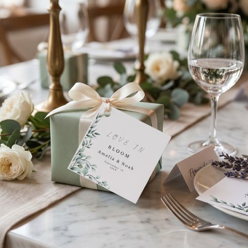 Soft Elegant Aesthetic Classic Minimal Wedding Favor Tags