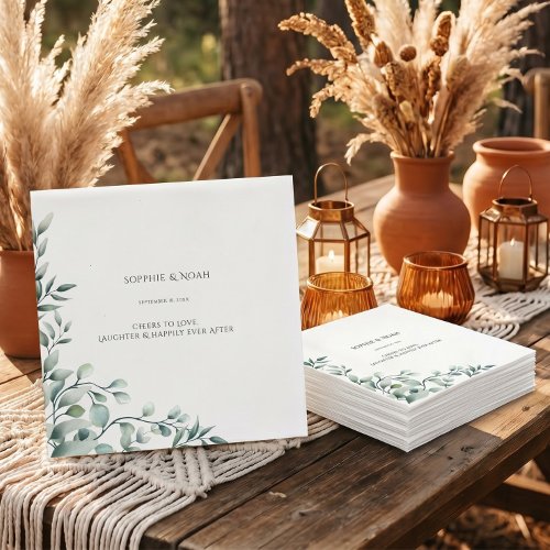Soft Elegant Aesthetic Classic Minimal Wedding Napkins