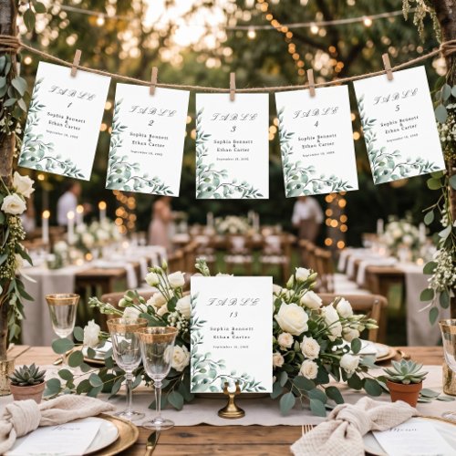 Soft Elegant Aesthetic Classic Minimal Wedding Table Number