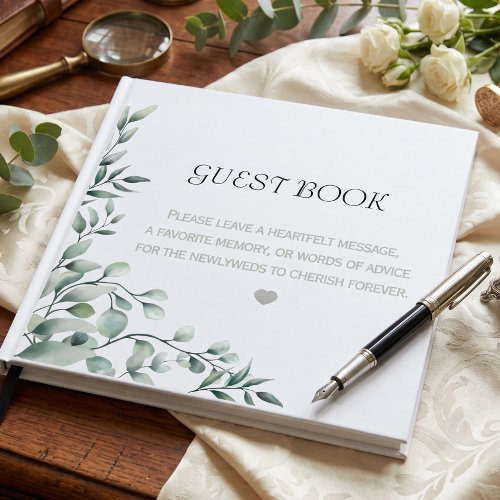 Soft Elegant Aesthetic Classic Modern Wedding Guest Book