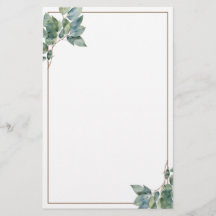 Soft elegant green gold botanical eucalyptus