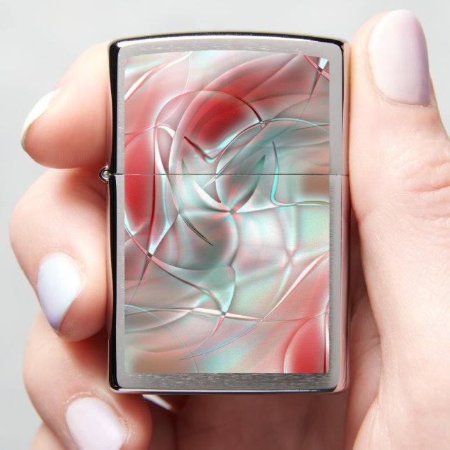 Soft etched glass with smooth grooves, cleary tone zippo lighter (In Hand)