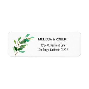 Soft Eucalyptus Leaves Minimalist Budget Label
