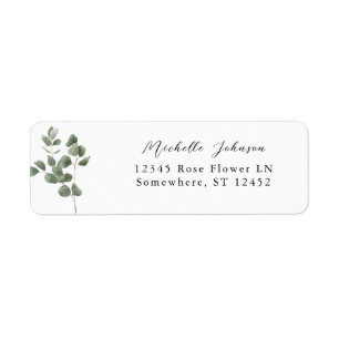 Soft Eucalyptus Return Address Label