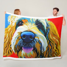 Soft, Extra Large, Fleece Blanket. Goldendoodle