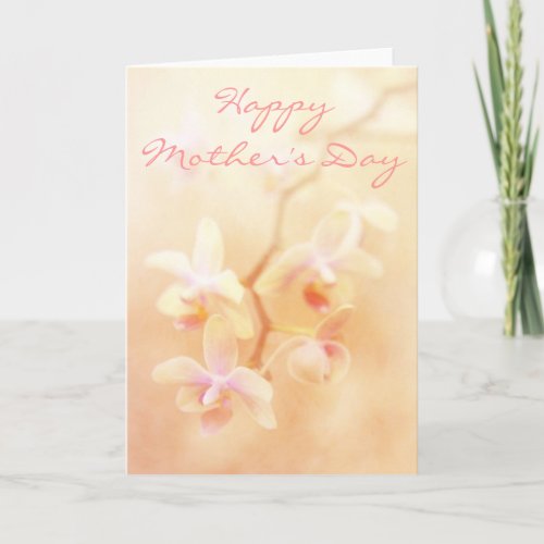 Soft  Faded Orchids Mothers Day Card