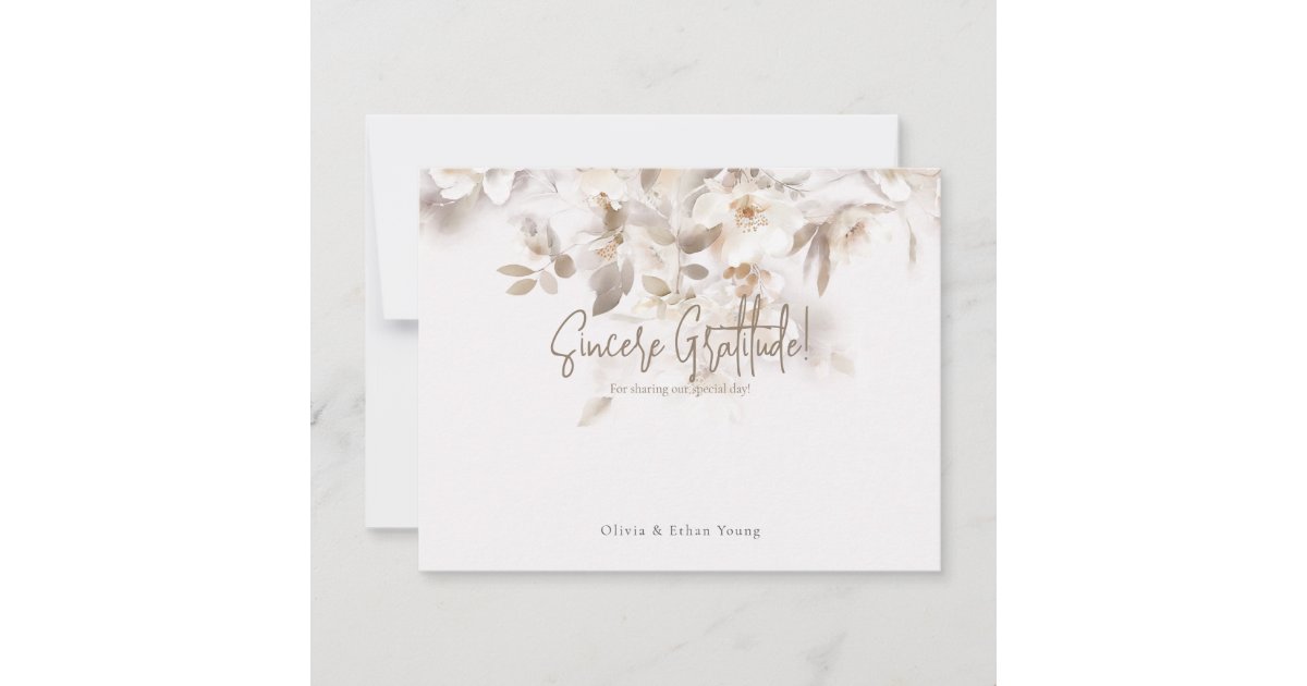 Soft Fall Leaves Thank You Card | Zazzle
