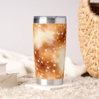 Soft Fawn Fur Cozy Woodland Insulated Tumbler
