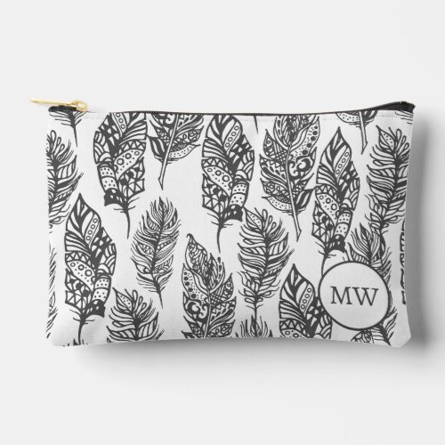 Soft Feathers Doodle 2 Accessory Pouch