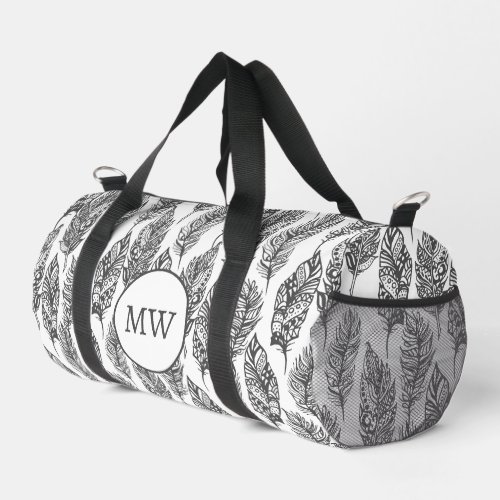 Soft Feathers Doodle 2 Duffle Bag