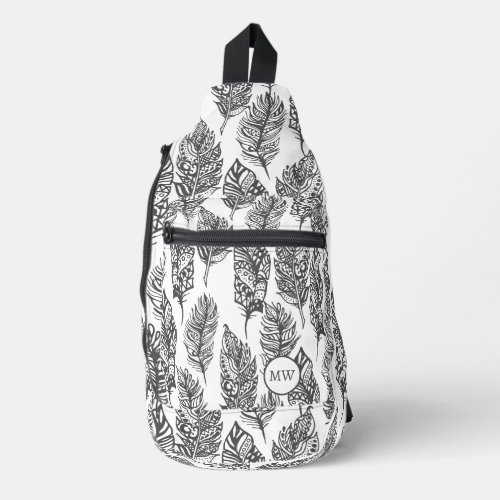 Soft Feathers Doodle 2 Sling Bag