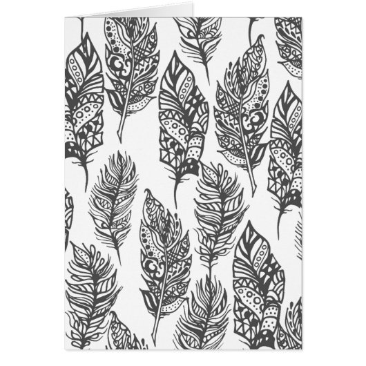 Soft Feathers Doodle Cards (Front)