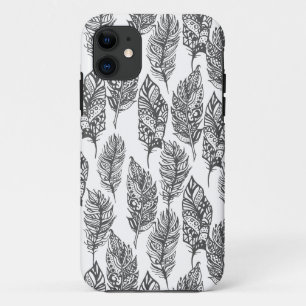 Soft Feathers Doodle iPhone 11 Case
