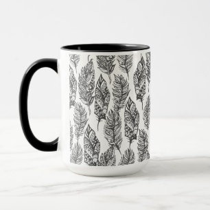 Soft Feathers Doodle Mug