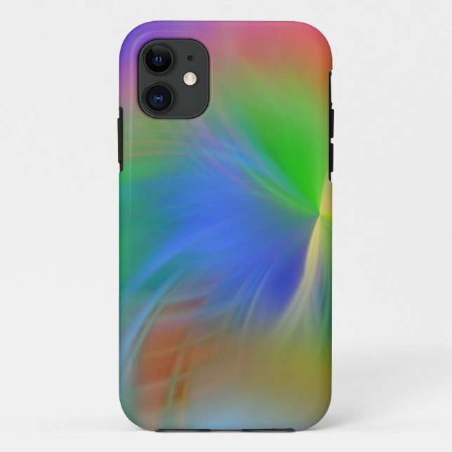 soft feathery rainbow colors Case-Mate iPhone case (Back)