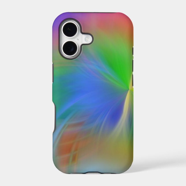 soft feathery rainbow colors iphone case (Back)