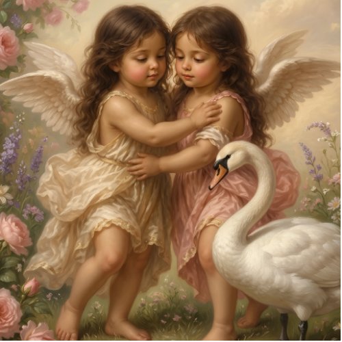 soft feminine angel cherub cutout