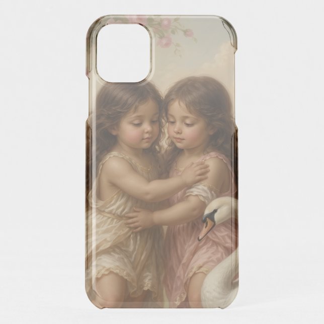 soft feminine angel cherub  uncommon iPhone case (Back)