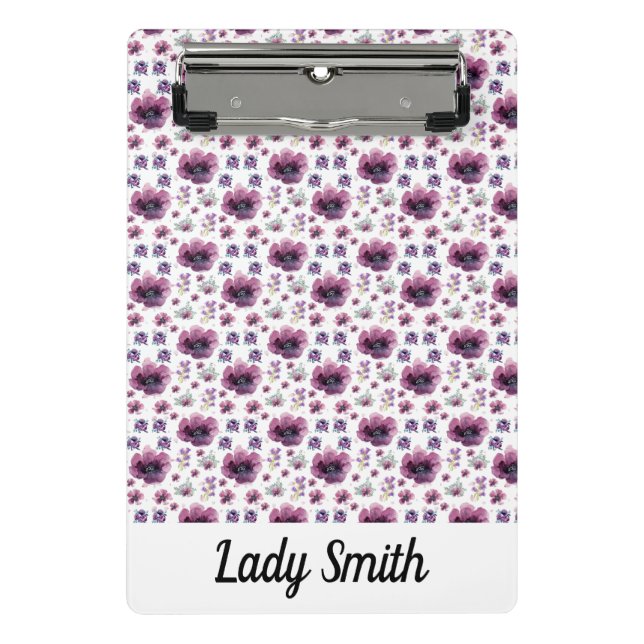 Soft Feminine Lavender Inspired Art Mini Clipboard (Front)