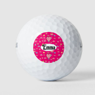 Soft Feminine Repeating Background Golf Balls