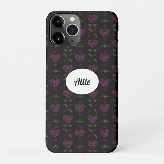Soft Feminine Repeating Background iPhone Case (Back)
