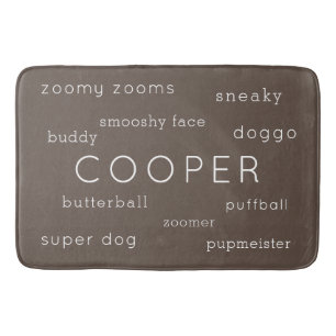 Soft Flat Dog Mat Personalized Name + Nickname