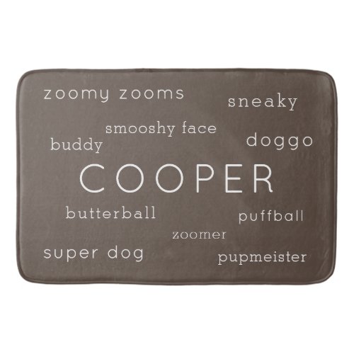 Soft Flat Dog Mat Personalized Name  Nickname