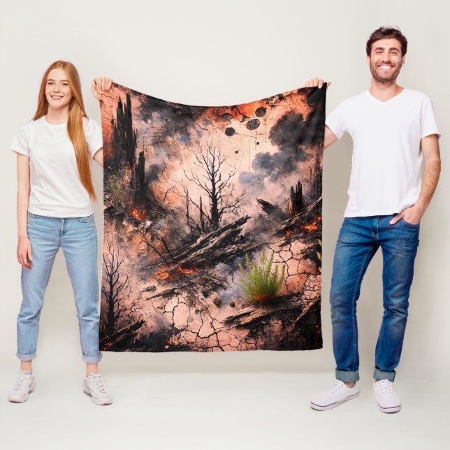 Soft Fleece Blanket – Unique Artistic Design (In Situ)