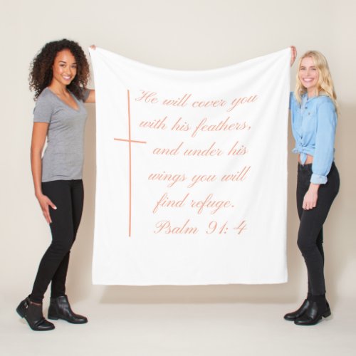 Soft Fleece Christian Blanket Psalm 914