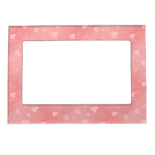 Soft Floating Pink Hearts Custom Magnetic Frame