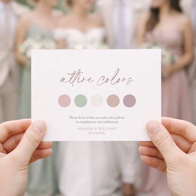 Soft Floral Attire Colors Wedding Card (Creator Uploaded)