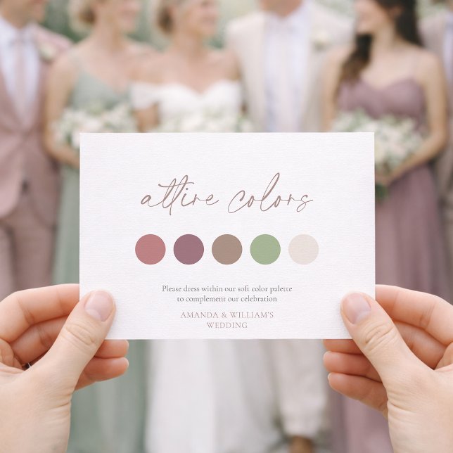 Soft Floral Attire Colors Wedding Card (Creator Uploaded)