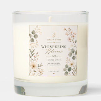 Soft Floral Botanical Candle for Cozy Home Decor