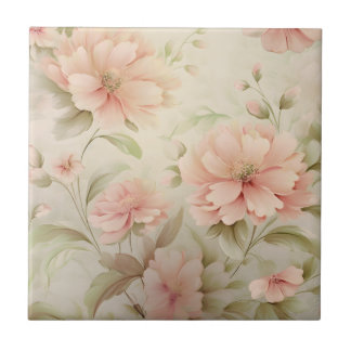Soft Floral Ceramic Tile