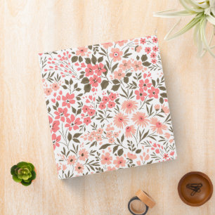 Soft Floral Dreams 3 Ring Binder