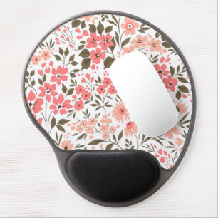 Soft Floral Dreams Gel Mouse Pad