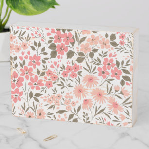 Soft Floral Dreams Wooden Box Sign