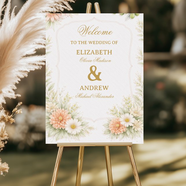 Soft Floral Elegant Event Foam Board (Creator Uploaded)