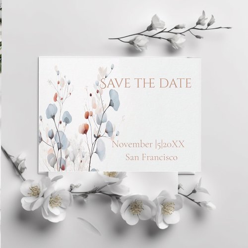 soft  floral elegant save the date