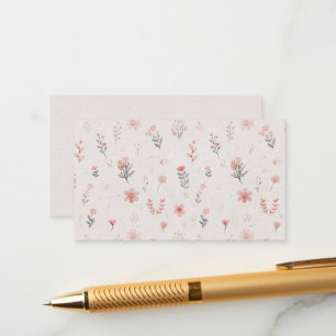 Soft Floral Enclosure Card