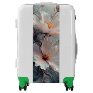 Soft Floral Ethereal Swirl Luggage – Dreamy Fluid