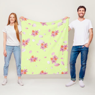Soft Floral Fleece Blanket – All Sizes