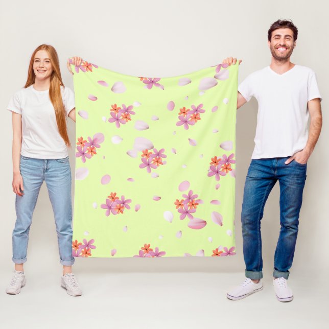 Soft Floral Fleece Blanket – All Sizes (In Situ)